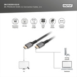 Digitus Câble de connexion HDMI Ultra High Speed, avec Ethernet, UHD 8K Noir/gris