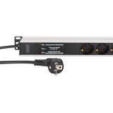Digitus DN-95438 multiprise à 9 prises Noir/en aluminium, 9x prises