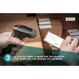 Digitus Scanner de code-barres Bluetooth 2D, Lecteur de codes-barres Noir