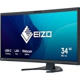 EIZO FlexScan EV3450XC-BK 34.1" Moniteur UltraWide incurvé Noir, 1x DisplayPort, 2x HDMI, 2x USB-C, 2x USB-A, 1x RJ-45
