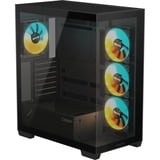 GIGABYTE C500 PANORAMIC STEALTH Midi Tower Noir, boîtier pc Noir | 2x USB-A | 1x USB-C | RGB | Window