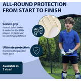 HUDORA Gants de gardien pour enfants, bleu, taille S Bleu/Blanc