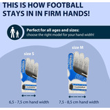 HUDORA Gants de gardien pour enfants, bleu, taille S Bleu/Blanc