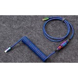 Keychron Premium Coiled Aviator Cable USB-C 3.2 Gen 1, Câble Bleu, 1,08 mètres