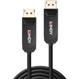 Lindy Câble DisplayPort 2.0 UHBR10 Hybride Fibre Optique 15m Noir, 15 m, DisplayPort, DisplayPort, Mâle, Mâle, 7680 x 4320 pixels