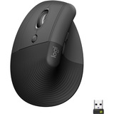 Logitech Lift Vertical ergonomique , Souris Graphite/Noir, Bluetooth, 4000 DPI,gaucher