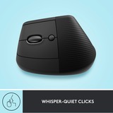 Logitech Lift Vertical ergonomique , Souris Graphite/Noir, Bluetooth, 4000 DPI,gaucher
