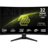 MSI MAG 321CQFDE E18 31.5" Moniteur gaming incurvé Noir, 1x DisplayPort, 2x HDMI, 180 Hz, 80 cm (31.5"), 2560 x 1440 pixels, Wide Quad HD, 0,5 ms, Noir