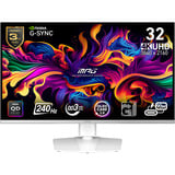 MSI MPG 321URXW QD-OLED écran plat de PC 80 cm (31.5") 3840 x 2160 pixels 4K Ultra HD Blanc Moniteur gaming  Blanc, 80 cm (31.5"), 3840 x 2160 pixels, 4K Ultra HD, QD-OLED, 0,03 ms, Blanc