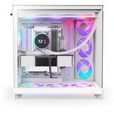 NZXT H9 Flow RGB boîtier midi tower Blanc (mat) | 2x USB-A | 1x USB-C | RGB | Verre Trempé