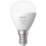 Philips Hue Pack de 1 sphérique E14, Lampe à LED Philips Hue White Pack de 1 sphérique E14, Ampoule intelligente, Blanc, Bluetooth/Zigbee, LED intégrée, E14, Lumière blanche douce