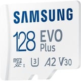 Samsung EVO Plus 128 Go microSDXC (2024, Carte mémoire Blanc, UHS-I U1, Class 10, V10, A1