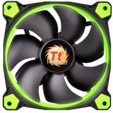 Thermaltake Riing 14 Boitier PC Ventilateur 14 cm Noir, Vert ventilateur de boîtier Noir, 140 x 140 x 25 mm, Ventilateur, 14 cm, 1400 tr/min, 28,1 dB, 51,15 cfm, Noir, Vert