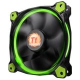 Thermaltake Riing 14 Boitier PC Ventilateur 14 cm Noir, Vert ventilateur de boîtier Noir, 140 x 140 x 25 mm, Ventilateur, 14 cm, 1400 tr/min, 28,1 dB, 51,15 cfm, Noir, Vert