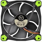 Thermaltake Riing 14 Boitier PC Ventilateur 14 cm Noir, Vert ventilateur de boîtier Noir, 140 x 140 x 25 mm, Ventilateur, 14 cm, 1400 tr/min, 28,1 dB, 51,15 cfm, Noir, Vert