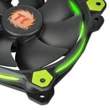 Thermaltake Riing 14 Boitier PC Ventilateur 14 cm Noir, Vert ventilateur de boîtier Noir, 140 x 140 x 25 mm, Ventilateur, 14 cm, 1400 tr/min, 28,1 dB, 51,15 cfm, Noir, Vert