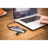 Verbatim 49142 station d'accueil USB 3.2 Gen 1 (3.1 Gen 1) Type-C Noir, Argent Gris, USB 3.2 Gen 1 (3.1 Gen 1) Type-C, Noir, Argent, MicroSD (TransFlash), USB 3.2 Gen 1 (3.1 Gen 1) Type-C, Métal, USB