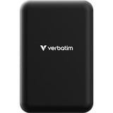 Verbatim Batterie Externe Charge 'n' Go Essentials, Powerbank Noir, 20000 mAh, Quick Charge 3.0, Recharge sans fil, 50 W, Noir