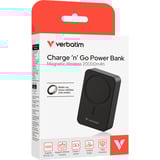 Verbatim Batterie Externe Charge 'n' Go Essentials, Powerbank Noir, 20000 mAh, Quick Charge 3.0, Recharge sans fil, 50 W, Noir