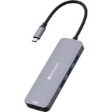 Verbatim CMH-08 USB Type-C 5000 Mbit/s Argent, Station d'accueil Gris, USB Type-C, HDMI, USB 3.2 Gen 1 (3.1 Gen 1) Type-A, USB Type-C, MicroSD (TransFlash), SD, 5000 Mbit/s, 30 Hz, Argent