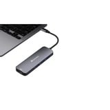 Verbatim CMH-08 USB Type-C 5000 Mbit/s Argent, Station d'accueil Gris, USB Type-C, HDMI, USB 3.2 Gen 1 (3.1 Gen 1) Type-A, USB Type-C, MicroSD (TransFlash), SD, 5000 Mbit/s, 30 Hz, Argent