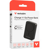 Verbatim Charge 'n' Go Essentials 20000 mAh Recharge sans fil Noir, Powerbank Noir, 20000 mAh, Quick Charge 3.0, Recharge sans fil, 50 W, Noir