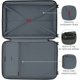 Wenger Prymo Large, valise coque, Valise à roulettes Anthracite