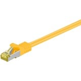 goobay Câble de réseau RJ-45 Cat 6.a S/FTP (PiMF) avec Cat.7 Jaune, 0,5 m, 500 MHz