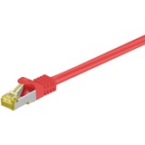 goobay Câble de raccordement RJ-45 Cat 6a S/FTP (PiMF) Cat.7 Rouge, 5 mètres, 500 MHz