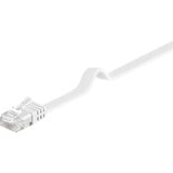 goobay Câble de raccordement RJ-45 U/UTP avec Cat.6 Blanc, 7 mètres, câble plat