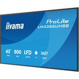 iiyama LH4366UHSB-B1AG, Affichage public Noir (Mat)