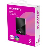 ADATA SE920 Technologie Thunderbolt 2 To USB Type-C 3.2 Gen 2 (3.1 Gen 2) Noir SSD externe Noir, 2 To, USB Type-C, 3.2 Gen 2 (3.1 Gen 2), 3800 Mo/s, 40 Gbit/s, Noir