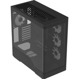 Aerocool  boîtier midi tower Noir | 2x USB-A | 1x USB-C | RGB | Window