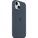 Apple Coque en silicone avec MagSafe pour iPhone 15, Housse/Étui smartphone Bleu foncé