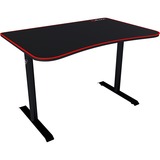 Arozzi Arena Fratello Noir, Bureau gaming Noir/Rouge, Droit, Forme rectangulaire, Panneaux MDF, Métal, Jouer, Microfibre