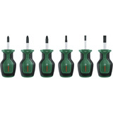 Bosch Set de tournevis courts, 6 pièces Vert/Noir