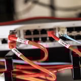 Brother P-touch E720BT CUBE Pro, Imprimante d'étiquettes Noir/Orange