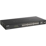 D-Link DGS-1100-26MPV2/E commutateur réseau Géré L2 Gigabit Ethernet (10/100/1000) Connexion Ethernet, supportant l'alimentation via ce port (PoE) Noir, Switch Géré, L2, Gigabit Ethernet (10/100/1000), Full duplex, Connexion Ethernet, supportant l'alimentation via ce port (PoE), Grille de montage