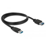 DeLOCK Câble de rallonge USB 3.2 Gen 1, connecteur USB-A > prise USB-A, Câble d'extension Noir