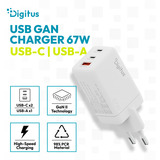 Digitus Chargeur USB GaN 67W, 2x USB-C, 1x USB-A 2x USB-C, 1x USB-A
