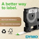 Dymo Rhino Étiquettes industrielles | Nylon flexible | rouleau de 19 mm x 3,5 m | autocollantes impression en noir sur fond jaune | pour étiqueteuses Rhino et LabelManager, Ruban 5 m | autocollantes impression en noir sur fond jaune | pour étiqueteuses Rhino et LabelManager, Noir sur jaune, Multicolore, Nylon, -10 - 80 °C, UL 969, DYMO
