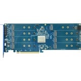 HighPoint Rocket 1608A PCIe Gen5 x16 vers 8-M.2x4 NVMe Switch, Carte d'interface 