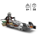 LEGO Star Wars Le Mandalorien et Grogu sur leur Speeder Bike, Jouets de construction 