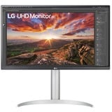 LG UltraFine 27UP850K-W 27" 4K Ultra HD Moniteur Argent/noir, 1x DisplayPort, 2x HDMI, 2x USB-A, 1x Thunderbolt