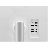 LG UltraFine 27UP850K-W 27" 4K Ultra HD Moniteur Argent/noir, 1x DisplayPort, 2x HDMI, 2x USB-A, 1x Thunderbolt