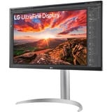 LG UltraFine 27UP850K-W 27" 4K Ultra HD Moniteur Argent/noir, 1x DisplayPort, 2x HDMI, 2x USB-A, 1x Thunderbolt