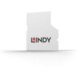 Lindy 40479 bloqueur de port SD card Blanc Acrylonitrile-Butadiène-Styrène (ABS), Verrou antivol Blanc, Bloqueur de port, SD card, Blanc, Acrylonitrile-Butadiène-Styrène (ABS), 13 g