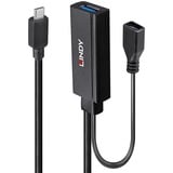 Lindy 43352 hub & concentrateur USB 3.2 Gen 1 (3.1 Gen 1) Type-C 5000 Mbit/s Noir, Câble d'extension Noir, USB 3.2 Gen 1 (3.1 Gen 1) Type-C, USB 3.2 Gen 1 (3.1 Gen 1) Type-A, 5000 Mbit/s, Noir, Acrylonitrile-Butadiène-Styrène (ABS), Câble rond