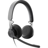 Logitech Zone Wired MS Teams casque on-ear Gris/Noir