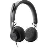 Logitech Zone Wired MS Teams casque on-ear Gris/Noir